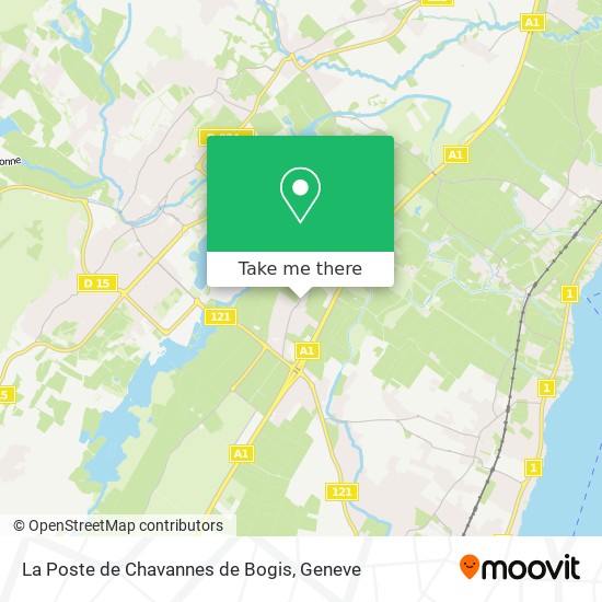 La Poste de Chavannes de Bogis map