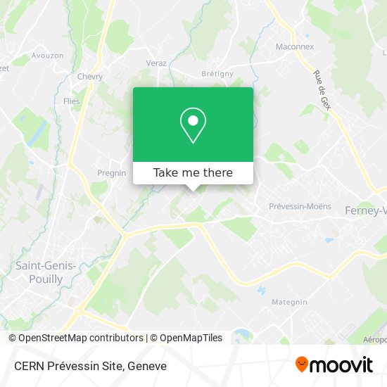 CERN Prévessin Site Karte