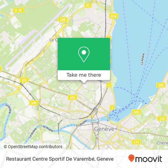Restaurant Centre Sportif De Varembé map
