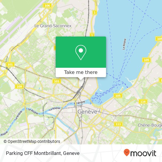 Parking CFF Montbrillant map