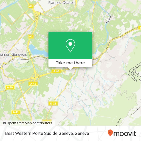 Best Western Porte Sud de Genève map