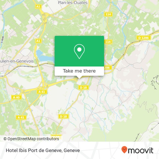 Hotel Ibis Port de Geneve map