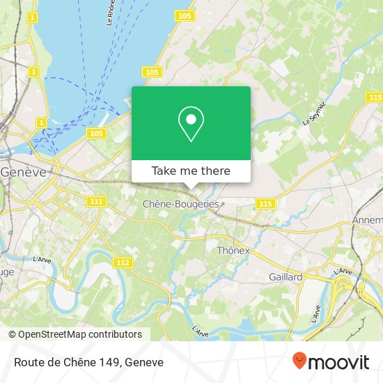 Route de Chêne 149 map