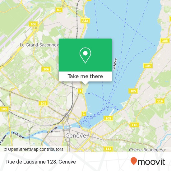 Rue de Lausanne 128 map