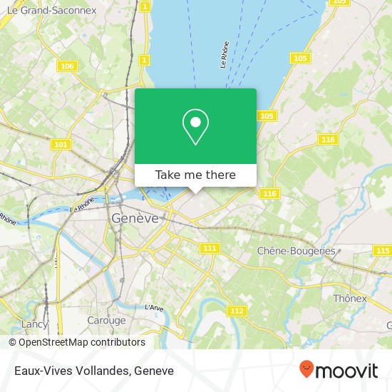 Eaux-Vives Vollandes map