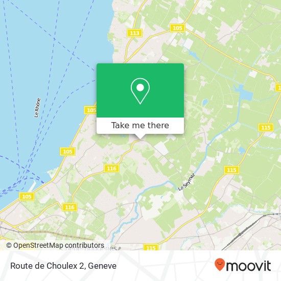 Route de Choulex 2 Karte