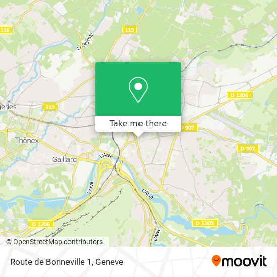 Route de Bonneville 1 Karte