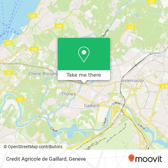 Credit Agricole de Gaillard map