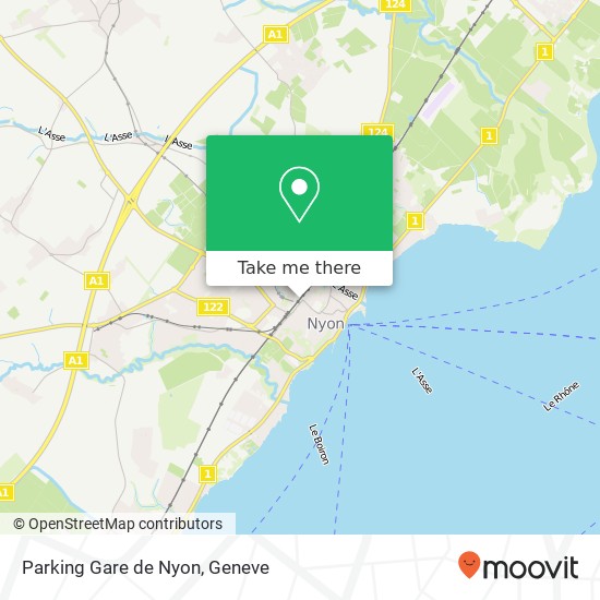 Parking Gare de Nyon map