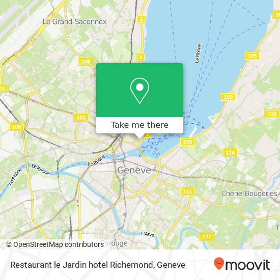 Restaurant le Jardin hotel Richemond map