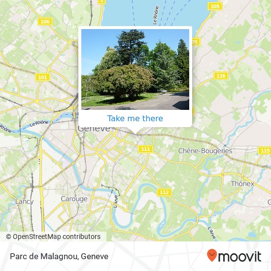 Parc de Malagnou map