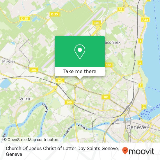 Church Of Jesus Christ of Latter Day Saints Geneve map