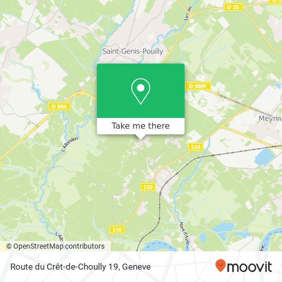 Route du Crêt-de-Choully 19 Karte