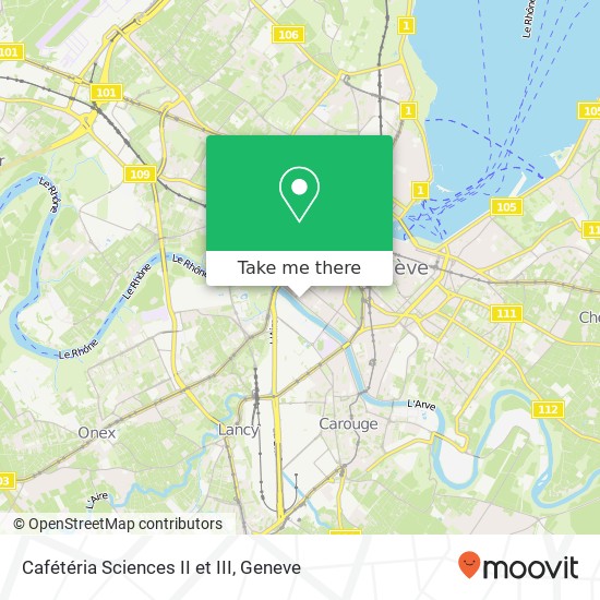 Cafétéria Sciences II et III map