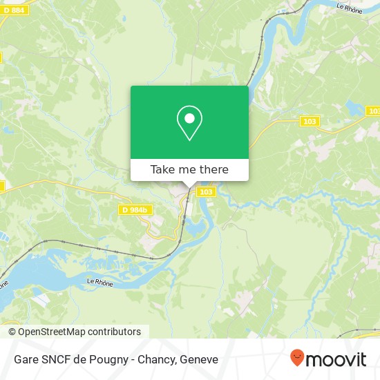 Gare SNCF de Pougny - Chancy Karte