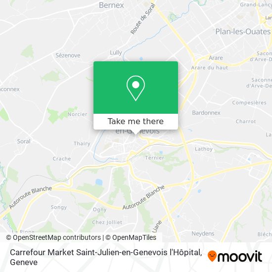 Carrefour Market Saint-Julien-en-Genevois l'Hôpital map