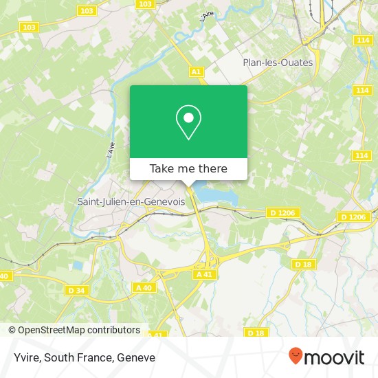 Yvire, South France map