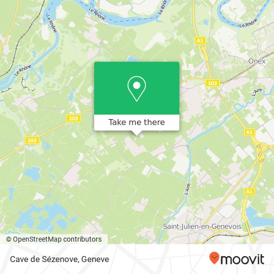 Cave de Sézenove map