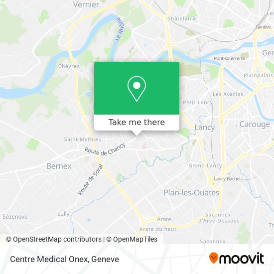 Centre Medical Onex map