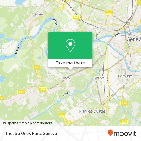 Theatre Onex Parc map