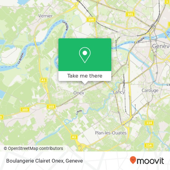 Boulangerie Clairet Onex map