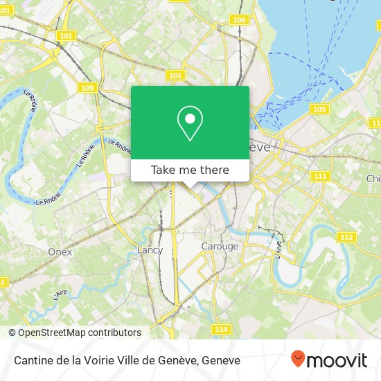 Cantine de la Voirie Ville de Genève Karte