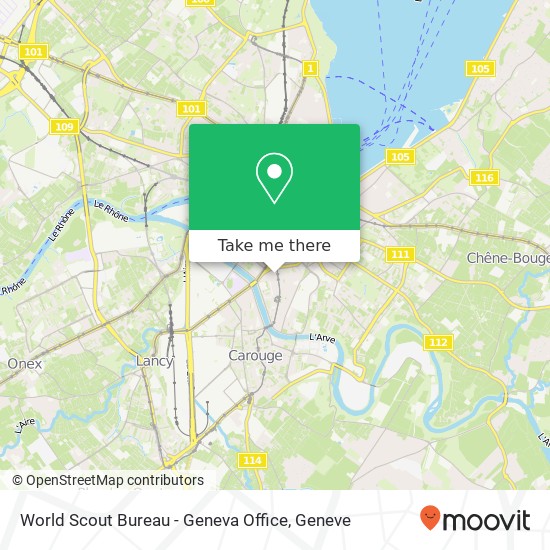World Scout Bureau - Geneva Office map