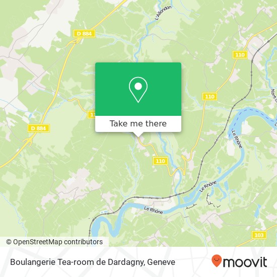 Boulangerie Tea-room de Dardagny map