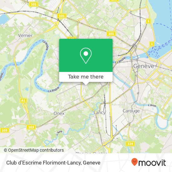 Club d'Escrime Florimont-Lancy Karte