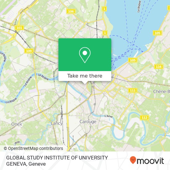 GLOBAL STUDY INSTITUTE OF UNIVERSITY GENEVA map