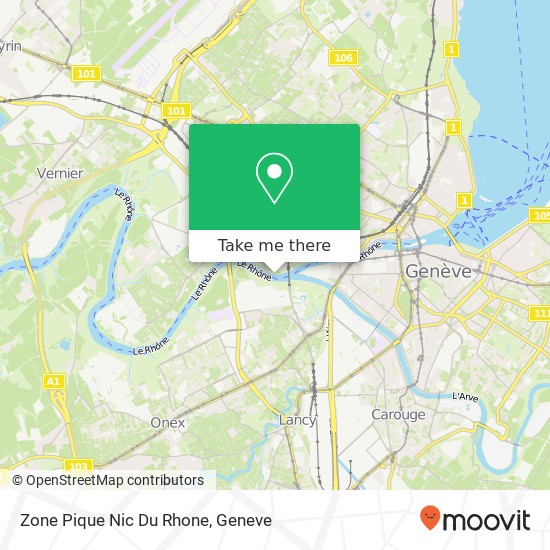 Zone Pique Nic Du Rhone map