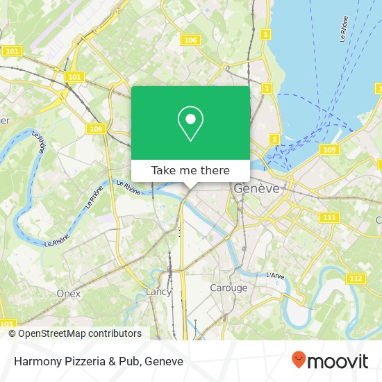 Harmony Pizzeria & Pub map