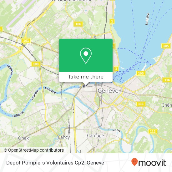 Dépôt Pompiers Volontaires Cp2 map