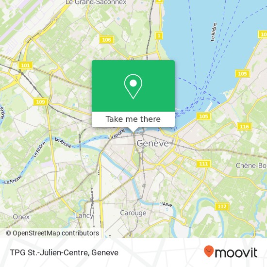 TPG St.-Julien-Centre map