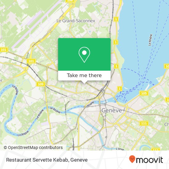 Restaurant Servette Kebab map