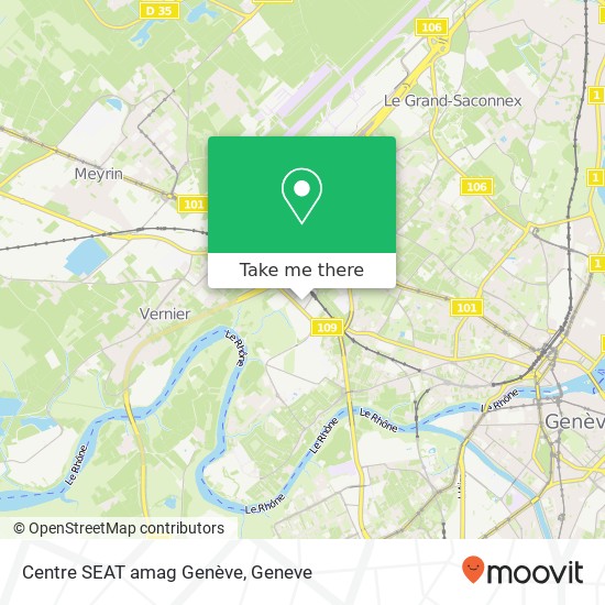 Centre SEAT amag Genève map