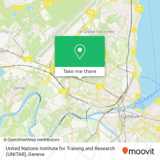 United Nations Institute for Training and Research (UNITAR) map