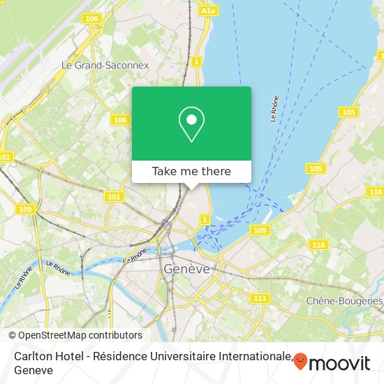 Carlton Hotel - Résidence Universitaire Internationale Karte