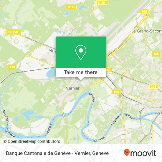 Banque Cantonale de Genève - Vernier map