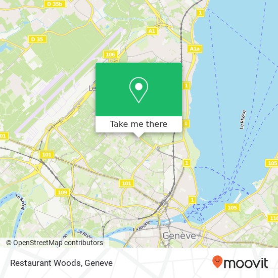 Restaurant Woods map