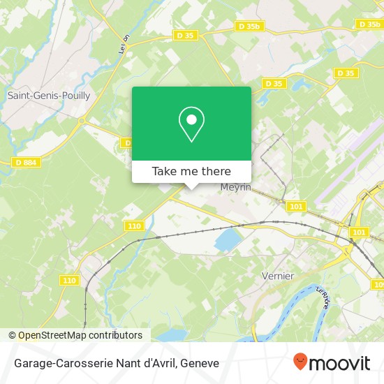 Garage-Carosserie Nant d'Avril map