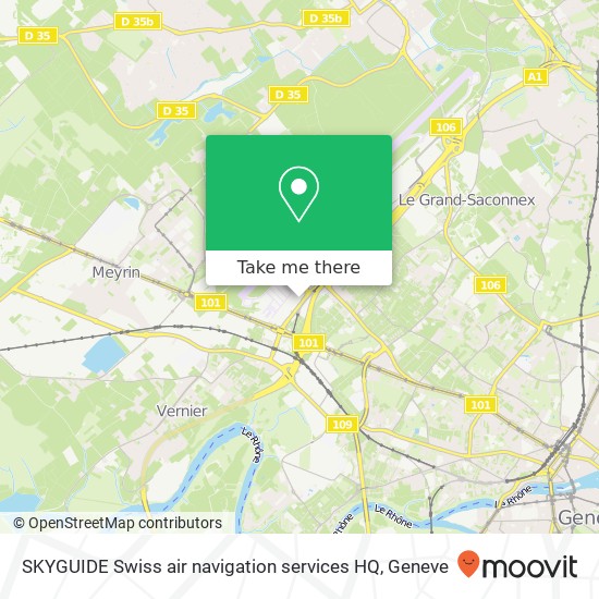 SKYGUIDE Swiss air navigation services HQ Karte