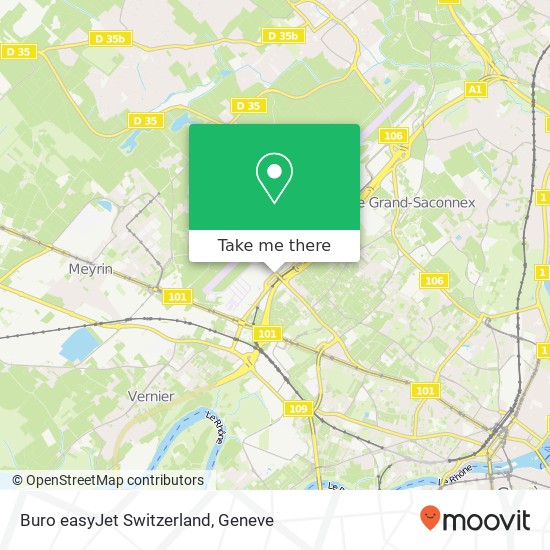 Buro easyJet Switzerland map