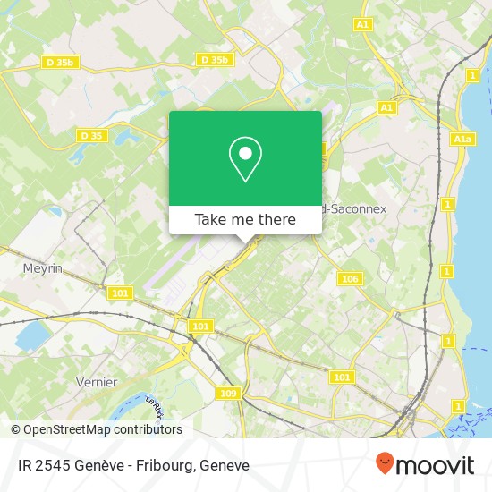 IR 2545 Genève - Fribourg Karte
