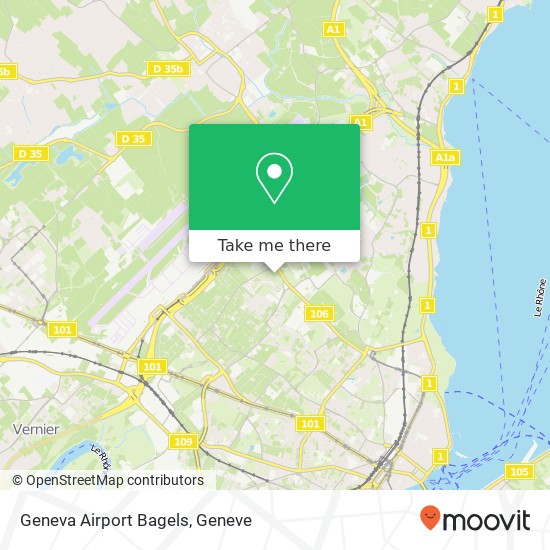 Geneva Airport Bagels map