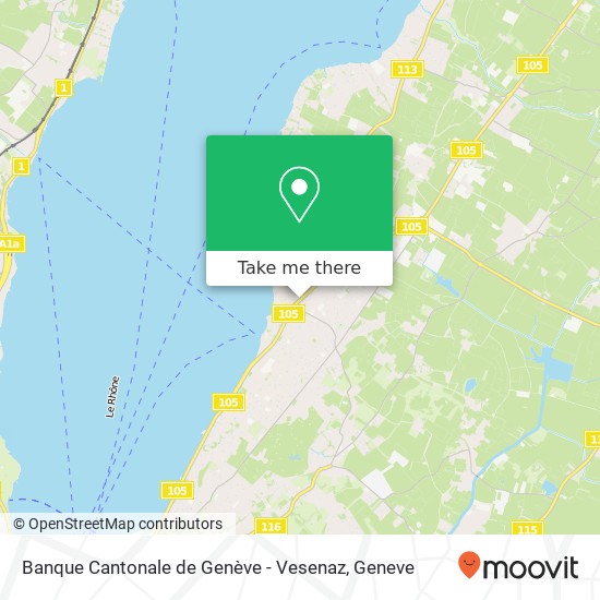 Banque Cantonale de Genève - Vesenaz map