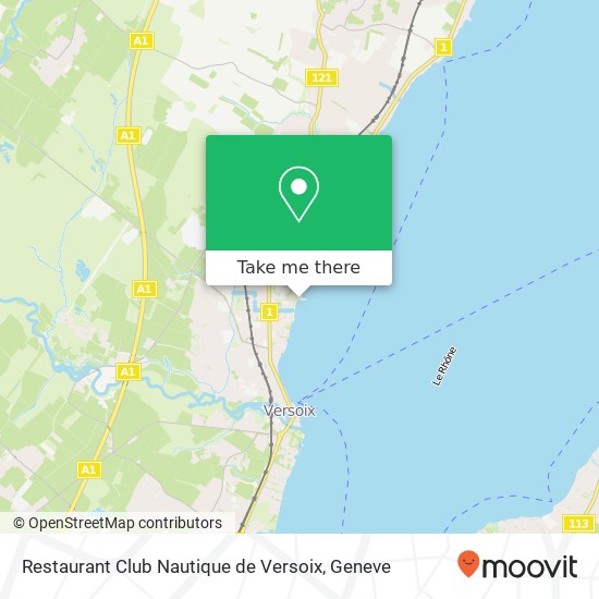 Restaurant Club Nautique de Versoix map