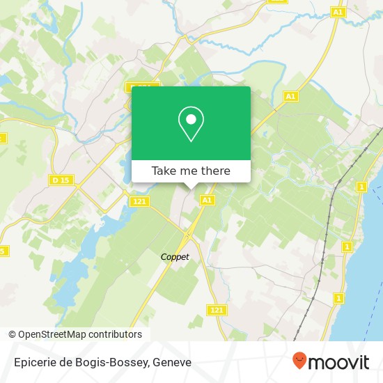 Epicerie de Bogis-Bossey Karte