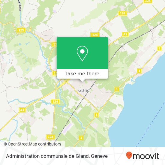 Administration communale de Gland map
