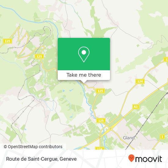 Route de Saint-Cergue map